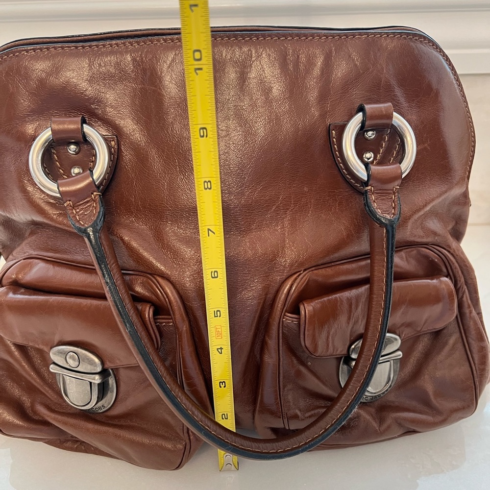 MARC JACOBS BLAKE BROWN LEATHER SATCHEL VINTAGE - Picture 10 of 17